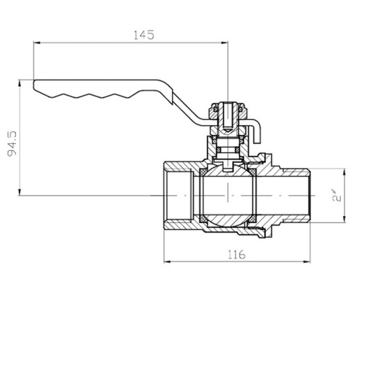 Кран шаровой ГШВ KOER EXTREME KE.215-50 - 2