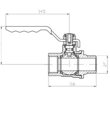 Кран шаровой ГШВ KOER EXTREME KE.215-50 - 2