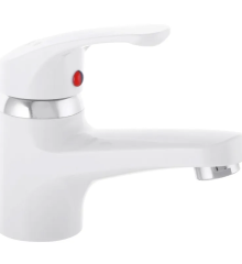 Смеситель для умывальника PLAMIX AFINA-001 WHITE (без подводки) (Цвет белый) (PM0684)