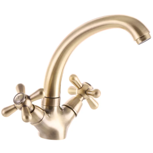Смеситель для умывальника HAIBA DOMINOX 272 BRONZE (Цвет бронза) (HB3935)