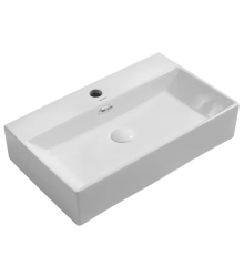 Раковина подвесная-накладная MIXXUS PREMIUM QUADRO-0206 600х360х130mm (отверстие под смеситель, перелив) (MP6509)