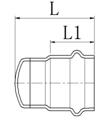 Заглушка KOER KQ.P15 PRESS-INOX AISI 304 15 (KR6446)