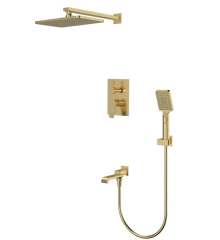Душевая система MIXXUS PREMIUM DALI 009 INNER BRUSHED GOLD (встроенная) (Цвет матовое золото) (MI6767)