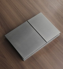 Панель смыва KOER KT-0610-07 240x160x32mm пластиковая, кнопка квадратная (цвет графит) (KR6138)