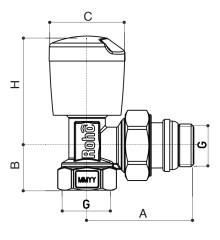 Кран радиаторный Roho R5550-050 - 1/2