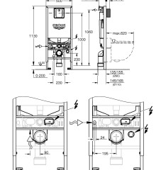 Система инсталляции для унитаза 3 в 1 Grohe Rapid SLX (39598000)