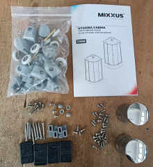 Бокс душевой с гидромассажем с низким поддоном MIXXUS STRONG SBH02-90x90x215-FB SATIN матовое стекло 4мм (MI6890)