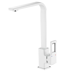 Смеситель для кухни MIXXUS PREMIUM DANTE 017 WHITE-CHROME (Цвет белый/матовый хром) (MI6796)