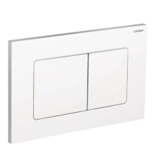 Панель смыва KOER KT-0602-03 240x160x10mm пластиковая, кнопка квадратная (цвет белый) (KR5180)
