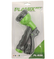 Пистолет-распылитель для полива, 8 режимов (ABS+TPR) PLAMIX PRO PL-836 (PM6078)