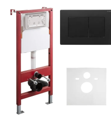 Инсталляция для подвесного унитаза KOER KT-0502-05 500x165x1125mm с панелью смыва KT-0602-05 черная матовая (KR5173)