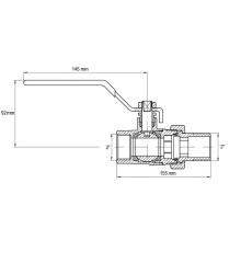 Кран c американкой ручка рычаг KOER KR.229 - 2