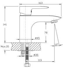 Смеситель для умывальника HAIBA COLUMBIA 001 (Цвет хром) (HB0038)