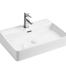 Раковина підвісна-накладна MIXXUS PREMIUM QUADRO-0202 600х440х120mm (отвір під змішувач, перелив) (MP6479)