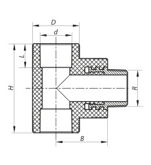 Тройник НР 25x1/2M PPR Koer K0109.PRO (KP0130)