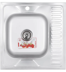 Мойка кухонная Zerix Z6060L-08-180E (Satin) (ZS0586)