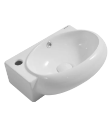 Раковина подвесная MIXXUS PREMIUM DIVERSE-1201-R 400х215х140mm (отверстие под смеситель, перелив) (MP6506)