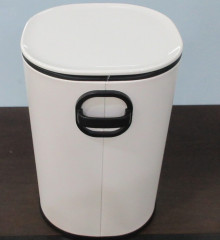 Відро для сміття з плавним закриттям овальне ZERIX PRIME-TC0105 WHITE 5 л (колір білий) (ZX5901)