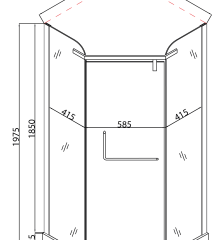 Душевая кабина с низким поддоном MIXXUS LINES SCT01-90x90x198-TR CHROME прозрачное стекло 6мм (MI6913)