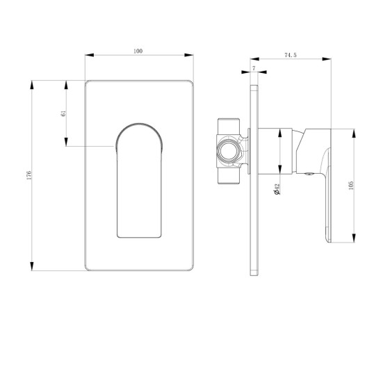 Смеситель для гигиенического душа HAIBA ALEX 002 (INNER) (Цвет хром (HB3978)