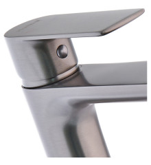 Смеситель для умывальника высокий HAIBA ALEX 001 HIGH NUT GRAPHITE (Цвет графит) (HB3994)
