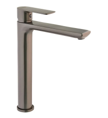 Смеситель для умывальника высокий HAIBA ALEX 001 HIGH NUT GRAPHITE (Цвет графит) (HB3994)