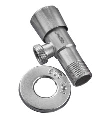 Кран для подключ. сантехприборов Zerix VAL-04-1/2x1/2 с нерж. ст.SUS304 (ZX4800)
