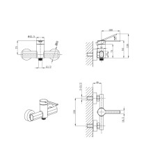 Смеситель для гигиенического душа MIXXUS LORD 024 GRAPHITE (Цвет графит) (MI7136)