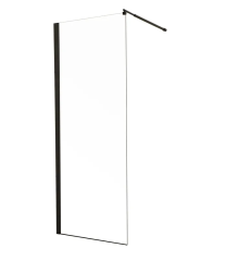 Душова перегородка Walk-In MIXXUS PREMIUM FLAT SP02-100x200-TR BLACK прозоре скло 8мм (MI6856)
