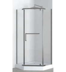 Душевая кабина с низким поддоном MIXXUS LINES SCT01-90x90x198-TR GRAPHITE прозрачное стекло 6мм (MI6914)