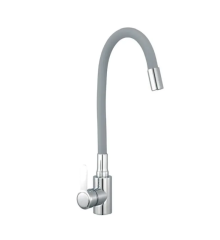 Смеситель для кухни с силиконовым. изл. Champion EZA-011 Chrome REFL.GRAY с нерж. стали (CH6456)