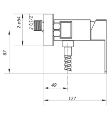 Смеситель для душа Zerix LR72033 (LL1469)