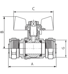 Кран шаровый СК Wing 20x20 (WP0005)