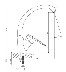 Смеситель для кухни HAIBA DISK 777 NUT (Цвет хром) (HB0059)
