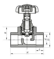 Кран вентильний 25 Koer PPR K0184.PRO (KP0238)