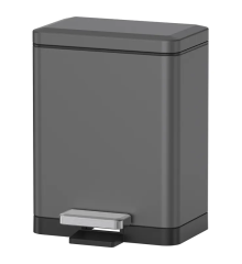 Мусорное ведро с плавным закрытием прямоугольное KOER TC-010306-07 6 л (цвет графит) (KR5602)