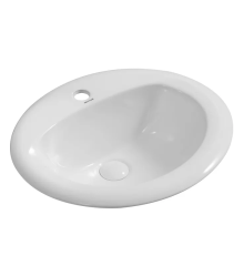 Раковина врезная на столешницу MIXXUS PREMIUM TOPPER-1602 515х460х200mm (отверстие под смеситель, перелив) (MP6572)