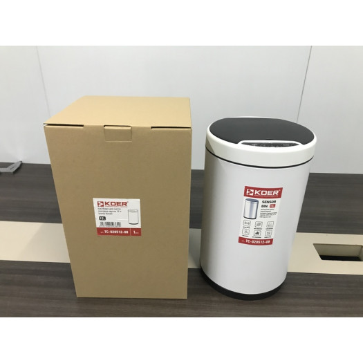 Мусорное ведро сенсорное круглое KOER TC-020512-08 12 л (цвет белый) (KR5936)