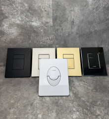 Панель змиву KOER KT-0607-01 157x198x3mm пластикова, кнопка квадратна (колір хром) (KR5344)