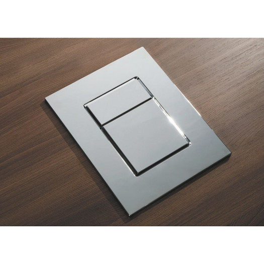 Панель смыва KOER KT-0607-01 157x198x3mm пластиковая, кнопка квадратная (цвет хром) (KR5344)