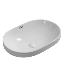 Раковина врезная на столешницу MIXXUS PREMIUM ELLIPSE-1601 600х400х190mm (перелив) (MP6569)
