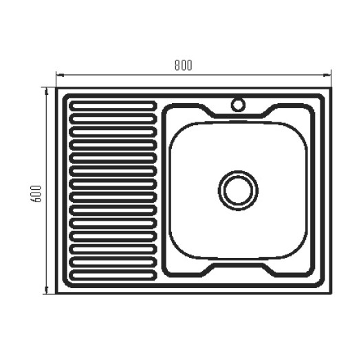 Мойка кухонная Zerix Z8060R-04-160E (Satin) (ZS0606)