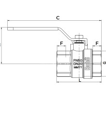 Кран шаровой Roho R200-125B - 1 1/4