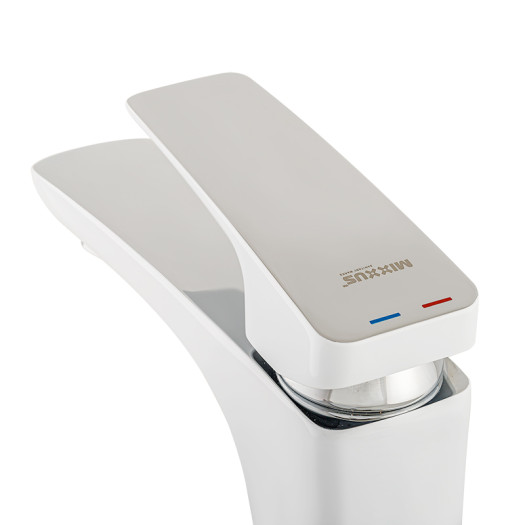 Смеситель для умывальника MIXXUS PREMIUM PATRICK 001 NUT WHITE (Цвет белый/хром) (MI5853)