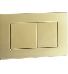 Панель смыва KOER KT-0612-12 240x160x10mm из нержавеющей стали, кнопка квадратная (цвет матовое золото) (KR6121)