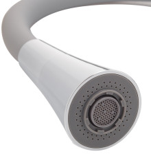 Смеситель для кухни MIXXUS PREMIUM MATIS 011-T NUT REFL.GRAY (Цвет хром+силик. излив серый) (MI8267)