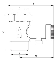 Предохранительный клапан для бойлера 1/2” Koer KR.1039 (KR2674)