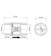 Клапан зворотний Koer K0253.PRO - 32 PPR (KP2612)