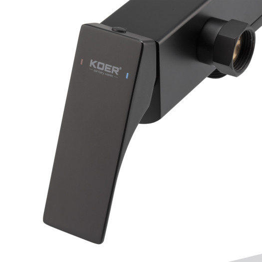 Смеситель для ванны с коротким изливом KOER KB-41010-05 (Цвет черный) (KR3485)