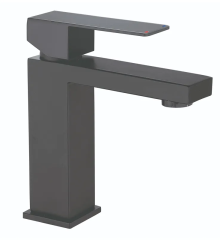 Смеситель для умывальника MIXXUS KUB-001-HEAVY GRAPHITE из нерж. стали SUS304 (тяжелый) (Цвет графит) (MI6349)